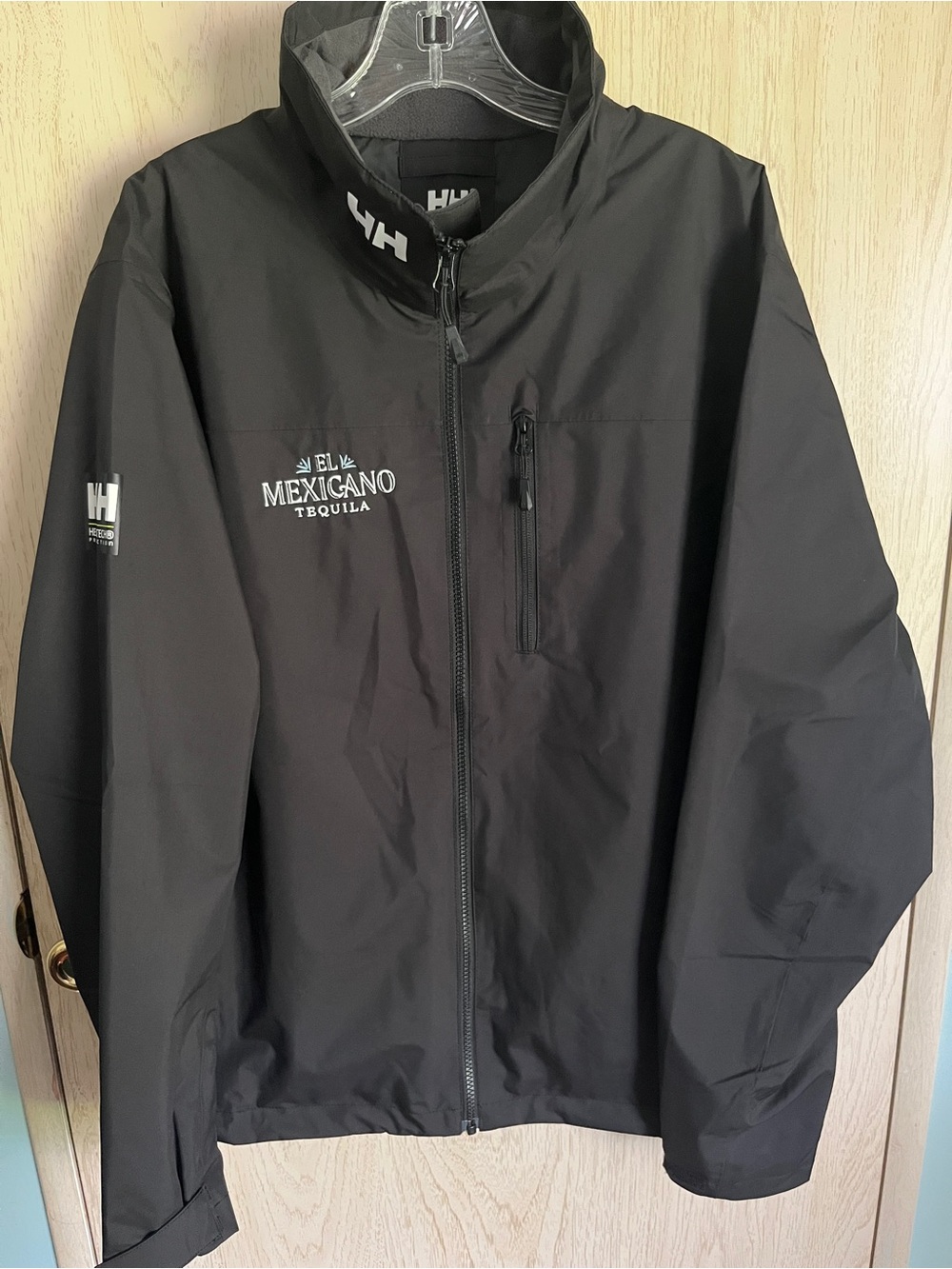 Helly Hansen Crew Sailing Jacket 2.0 Helly Tech Black Mens Sz Large Customized